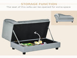 Pet Sofa Chair, with Storage, Cushion, for Small Dogs, Cats - Light Grey T3398P349670