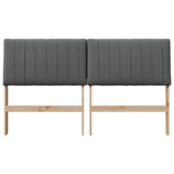 Upholstered Headboard Dark Grey 160 cm Solid Pine Wood 879385