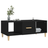 ZNTS Coffee Table Black 102x50x40 cm Engineered Wood 812691