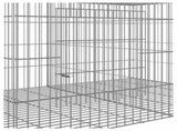 5-Panel Rabbit Cage 273x79x54 cm Galvanised Iron 171571