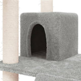 Cat Tree with Sisal Scratching Posts Light Grey 83 cm 171652