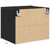Bedside Cabinet Black Oak 50 x 39 x 41 cm Engineered Wood 863076