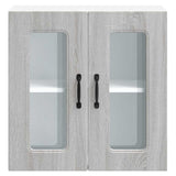 Kitchen Wall Cabinet with Glass Door Kalmar Grey Sonoma Engineered Wood 853673