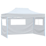 Foldable Party Tent with 4 Sidewalls 3x4.5 m White 48870