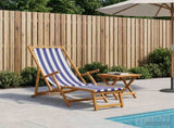 Folding Sun Lounger 3 Position Solid Eucalyptus Wood 42024924