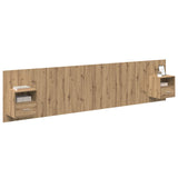 Headboard With Cabinet 3 pcs Artisan Oak Engineered Wood 3416054