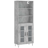 Highboard Concrete Grey 69.5x34x180 cm Engineered Wood 3189313