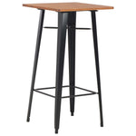 3 Piece Bar Set Steel Black 276845