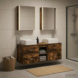 Bathroom Furniture Set 5 pcs Smoked Oak 3406771