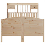Bookcase Bed without Mattress 135x190 cm Double Solid Wood Pine 3323152