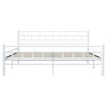 ZNTS Bed Frame with Headboard White 160x200 cm Metal 285299