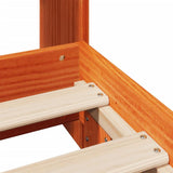 Bed Frame without Mattress Wax Brown 90x200 cm Solid Wood Pine 3323700