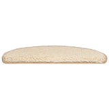 Stair Mats 20 pcs 65x21x4 cm Cream Half Round Large 3365849