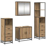 Bathroom Furniture Set 4 pcs Artisan Oak Engineered Wood 3402376