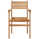 Chair 8 pcs Brown 56 x 55 x 90.5 cm Solid Teak Wood 3375765