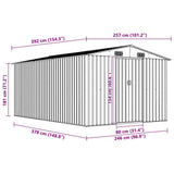 Garden Shed Brown Galvanised steel Large Durable Garden Shed 143347