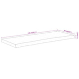 Table Top 110x40x2.5 cm Rectangular Solid Wood Acacia Live Edge 370253