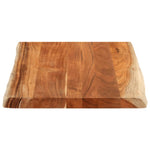 ZNTS Table Top 70x60x3.8 cm Rectangular Solid Wood Acacia Live Edge 370643