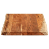 Table Top 70x60x3.8 cm Rectangular Solid Wood Acacia Live Edge 370643