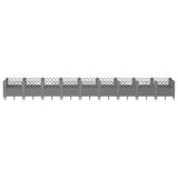 Garden Planter with Pegs Light Grey 363.5x43.5x43.5 cm PP 368028