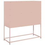 ZNTS Sideboard Pink 100.5x39x107 cm Cold-rolled Steel 853417