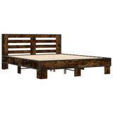 Bed Frame without Mattress Smoked Oak 150x200 cm King Size 3280099