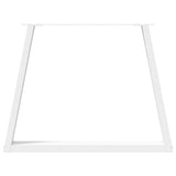 Dining Table Legs V-Shape 2 pcs White 100x cm Steel 4012581