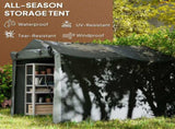 2.2 x 1.6 m Garden Storage Tent, Waterproof Anti-UV Bike Tent with Roll-up Zipper Door, Galvanised T3398P328028