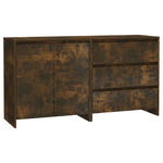 2 Piece Sideboard Smoked Oak Engineered Wood 3098062