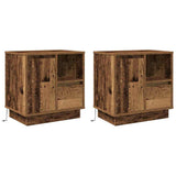 Bedside Cabinet with Drawer 2 pcs Old Wood 50 x 34.5 x 50 cm 869591