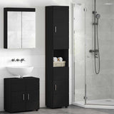 Bathroom Cabinet Set TULUM Black 37 x 31.5 x 203 cm 880352