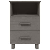 Bedside Cabinet HAMAR Light Grey 40x35x62 cm Solid Wood Pine 340415