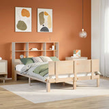 Bookcase Bed without Mattress 140x200cm Solid Wood Pine 3322666