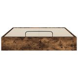 Ottoman Bed Frame Smoked Oak 203 x 140 x 25 cm Engineered Wood 3409233