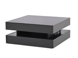 65 x 65 x 38.5 cm liftable living room table, side table, high-gloss coffee table with LED light N605P388044B