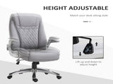 Faux Leather Executive Swivel Office Chair - Grey T3398P341399
