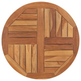 Tabletop Teak Solid wood Medium Durable Round Rustic 48985
