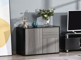 High Gloss Frame Sideboard, Push-Open Design with 2 Drawer for Living Room, Bedroom, 74H x 79W x T3398P343315