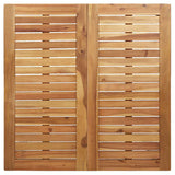 Dining Table 90x90x75 cm Solid Acacia Wood and Stainless Steel 42006185