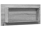 LED Bathroom Mirror Grey Sonoma 60x8.5x38 cm Engineered Wood 834928
