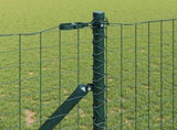Fence Post 7 pcs Green Steel 42004192