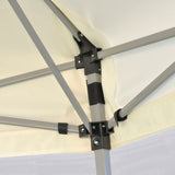 Hexagonal Pop-Up Marquee with 6 Sidewalls Cream White 3.6x3.1 m 42109