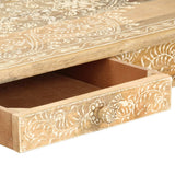 Coffee Table 110x50x45 cm Hand Painted Solid Mango Wood 286146