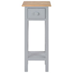 ZNTS Side Table Grey 27x27x65.5 cm Wood 280058