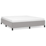 Bed Frame without Mattress Light Grey 193x203 cm King Fabric 347110