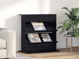 Magazine Rack Black Oak 70 x 41 x 96 cm Engineered Wood 899536