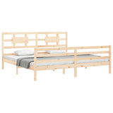 Bed Frame without Mattress 200x200 cm Solid Wood 3194461