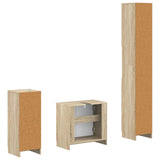 3 Piece Bathroom Cabinet Set UTRECHT Engineered Wood 3417893