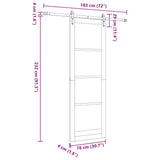 Sliding Door Other ORKDAL Natural and white 78 x 232 cm 3333698