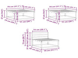 Outdoor Sofa Set 6 pcs White 79 x 79 x 37 cm Solid Acacia Wood 3386348